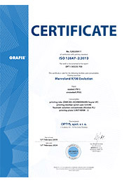 Certificate ISO 12647–2:2013 EN